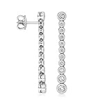 Classic diamond drop earrings