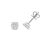 Classic 18ct white gold diamond earrings