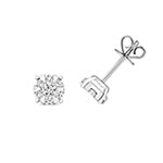 Shimmering diamond earrings in white gold