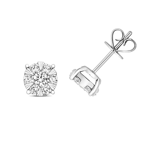 Luxury 0.66ct diamond brilliant studs