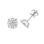 White gold diamond brilliant stud