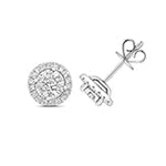 White gold diamond studs