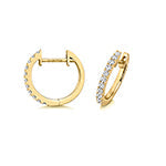 Sophisticated 18ct yellow gold diamond hoops