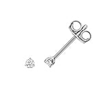 DIAMOND 3 CLAW EARRING STUDS IN 18CT WHITE GOLD