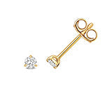 DIAMOND 3 CLAW EARRING STUDS IN 18CT GOLD