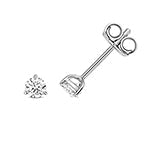 DIAMOND 3 CLAW EARRING STUDS IN 18CT WHITE GOLD