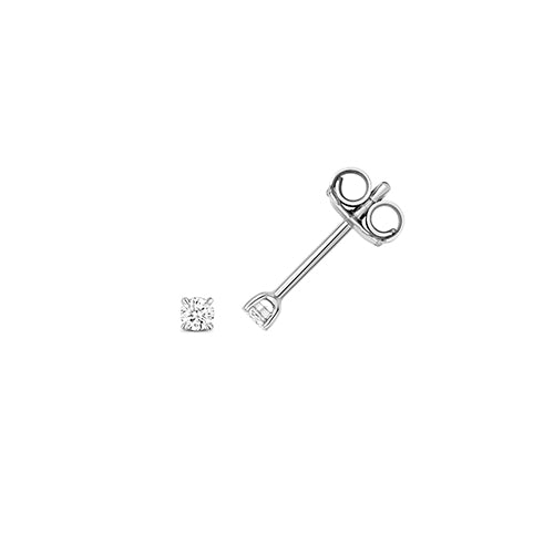 DIAMOND 4 CLAW EARRING STUDS IN 18CT WHITE GOLD