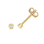 Puces d'oreilles à diamants en or 18 carats