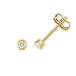 Puces d'oreilles à diamants en or 18 carats