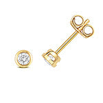Puces d'oreilles à diamants en or 18 carats