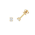 Puces d'oreilles en or 18 carats serties de diamants taille ovale