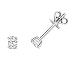 Puces d'oreilles en or blanc 18 carats serties de diamants taille ovale