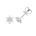Boucles d'oreilles en or blanc 18 carats serties de diamants