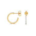 Diamond hoops in 18ct yellow gold