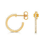 0.24ct sparkling diamond hoops in 18ct gold