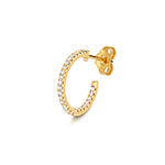 Chic diamond hoop in yellow gold