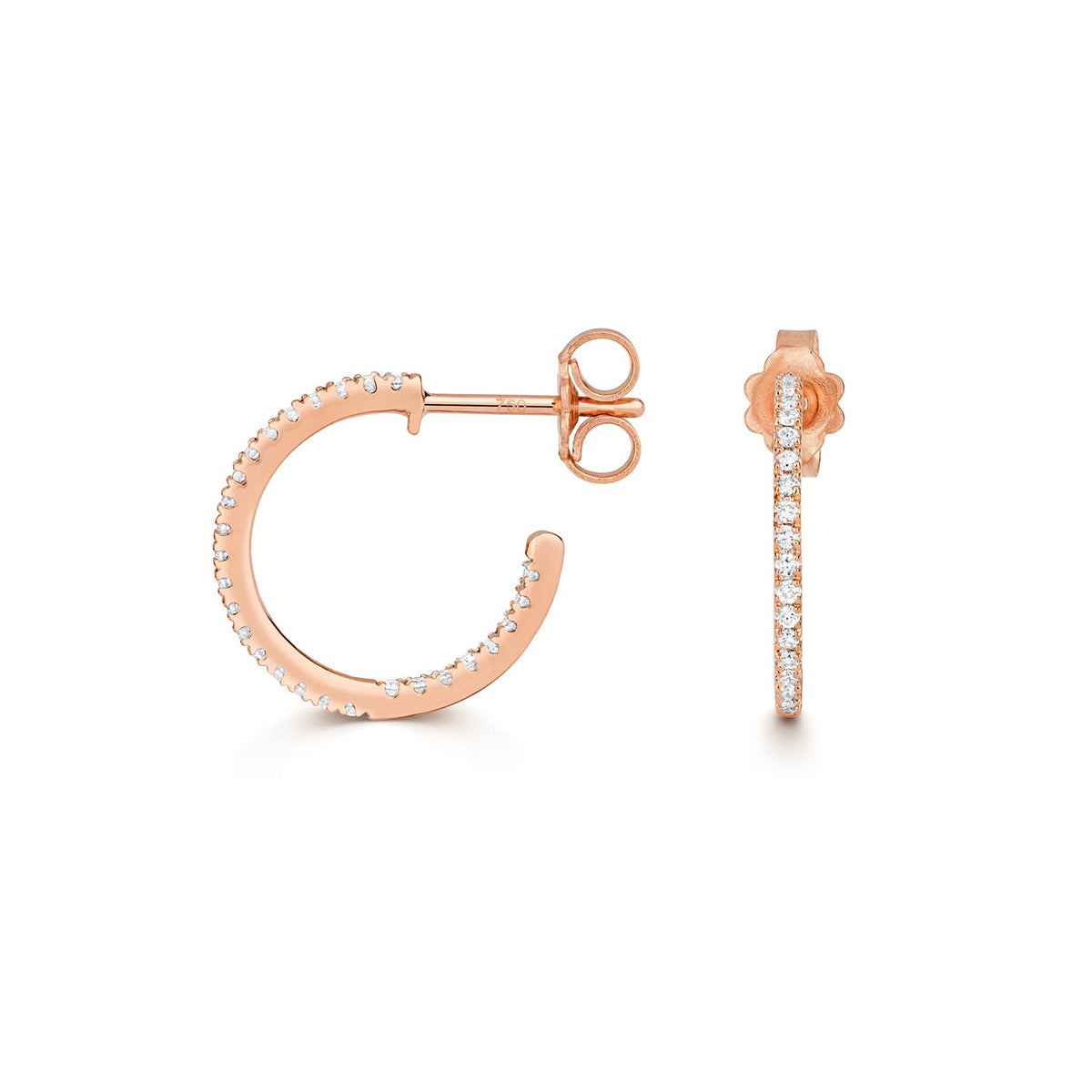 Diamant-Creolen aus 18-karätigem Roségold