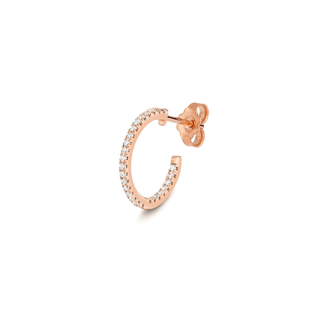 DIAMOND HOOPS IN 18CT ROSE GOLD