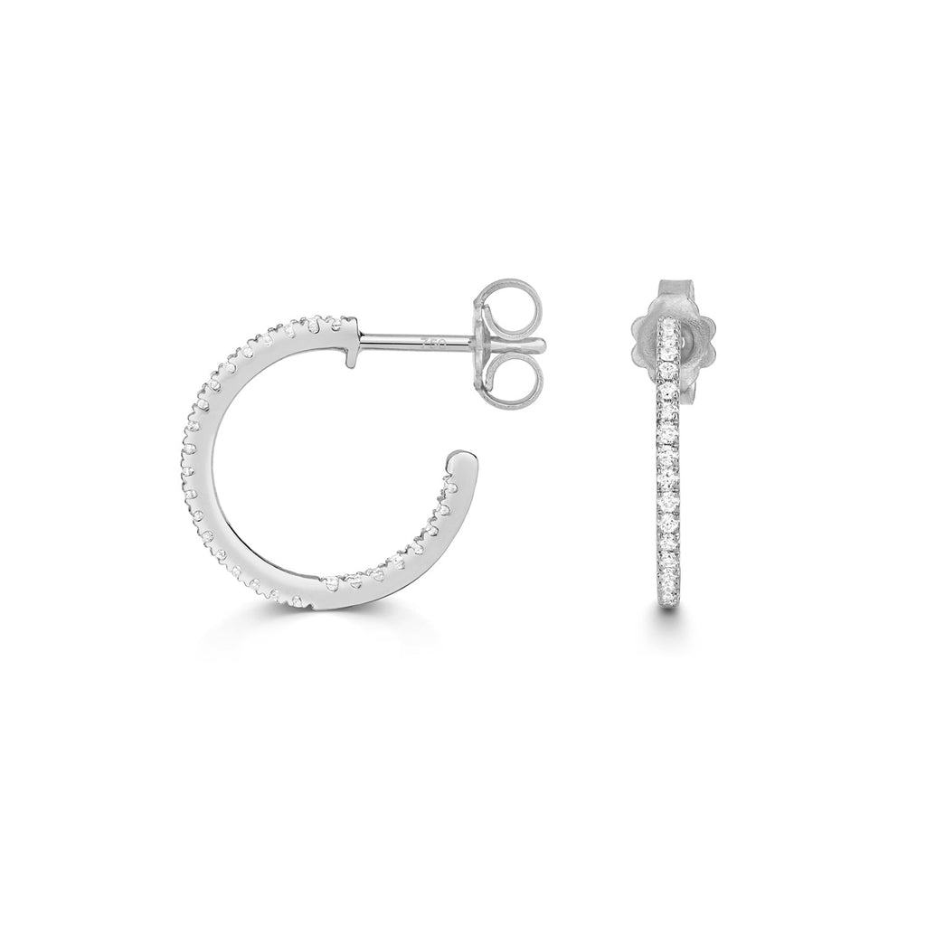 Sparkling diamond hoops in 18ct white gold