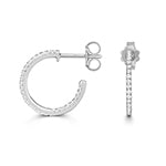 Luxury 18ct white gold hoop earrings