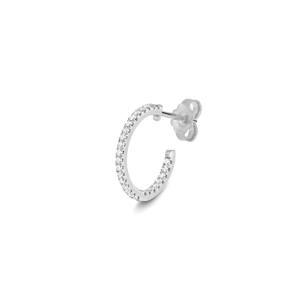 Lightweight 1.9g diamond hoop earrings