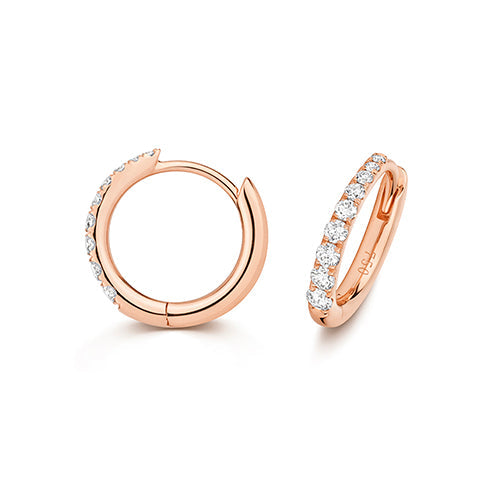 Luxurious diamond hoop earrings 8mm