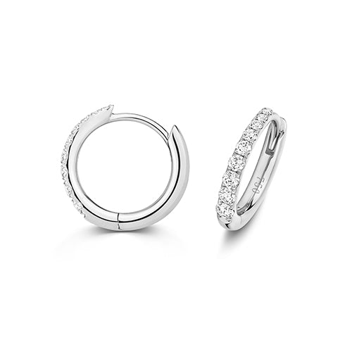 Elegant 18ct white gold hoops