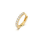 Elegant 18ct gold diamond hoop