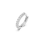 Classic diamond cartilage hoop in 18ct white gold