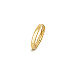 Polished yellow gold round tube clicker hoop