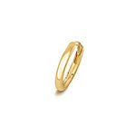 Luxurious yellow gold hoop earring