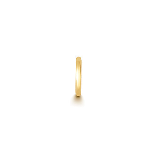 Sophisticated yellow gold hoop earring