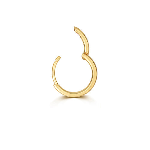 Stunning solid round tube 10mm cartilage hoop earring