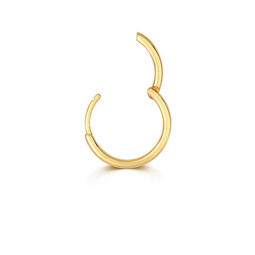 Minimalist 12mm gold hoop earring