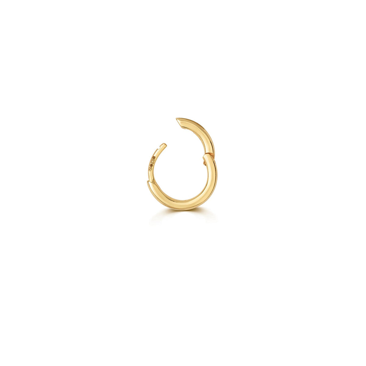 18ct gold cartilage hoop 8mm round tube clicker