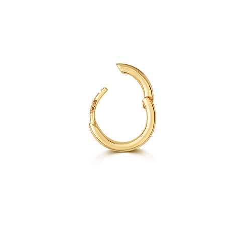 Yellow gold 8mm cartilage hoop piercing clicker