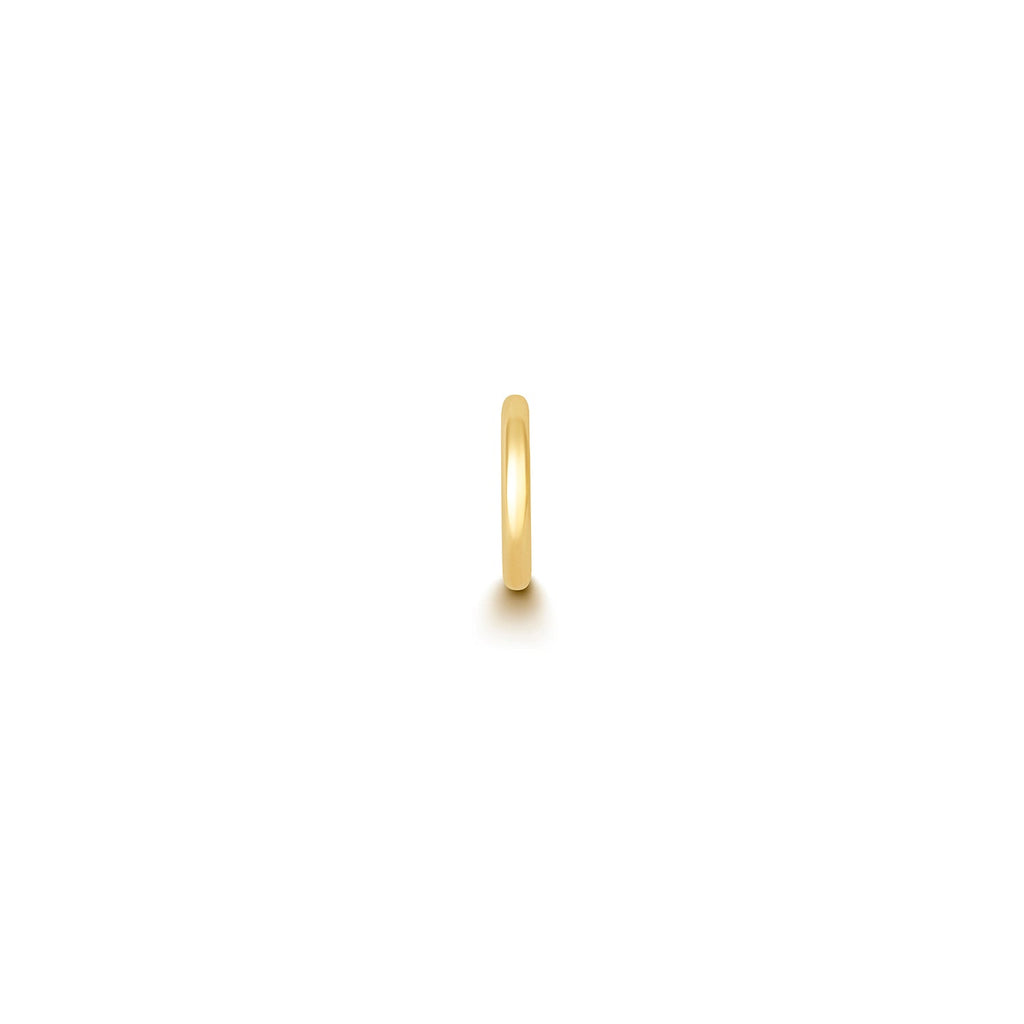 Solid 18ct yellow gold 8mm cartilage hoop clicker