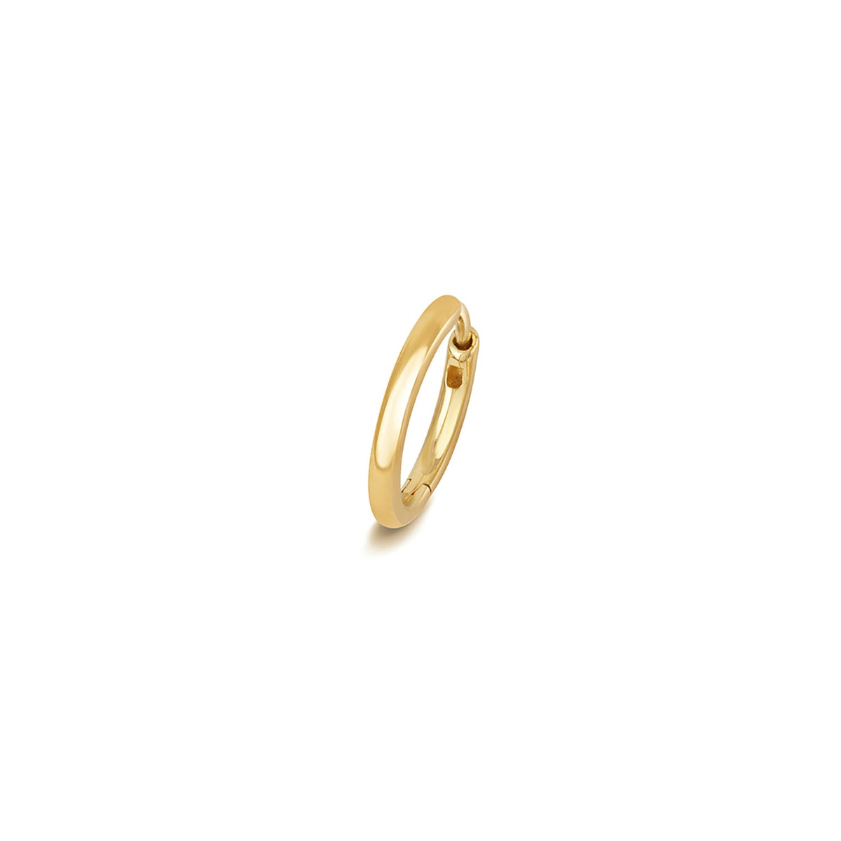 18ct yellow gold 10mm cartilage hoop clicker