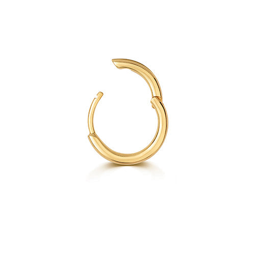 18ct yellow gold 10mm hoop cartilage clicker