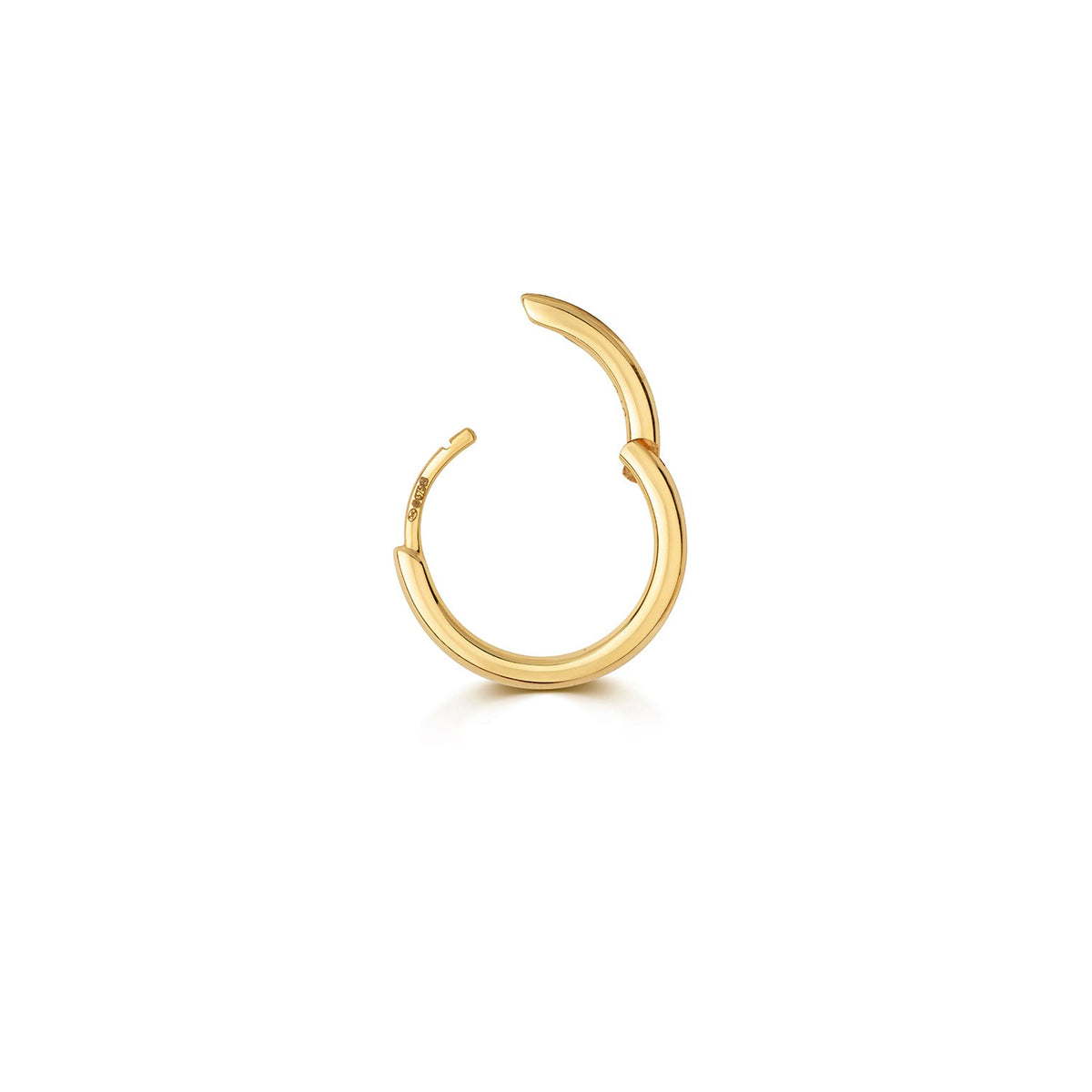 18ct gold 12mm round tube cartilage clicker