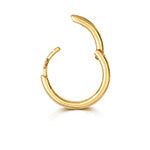 18ct yellow gold cartilage hoop 12mm clicker