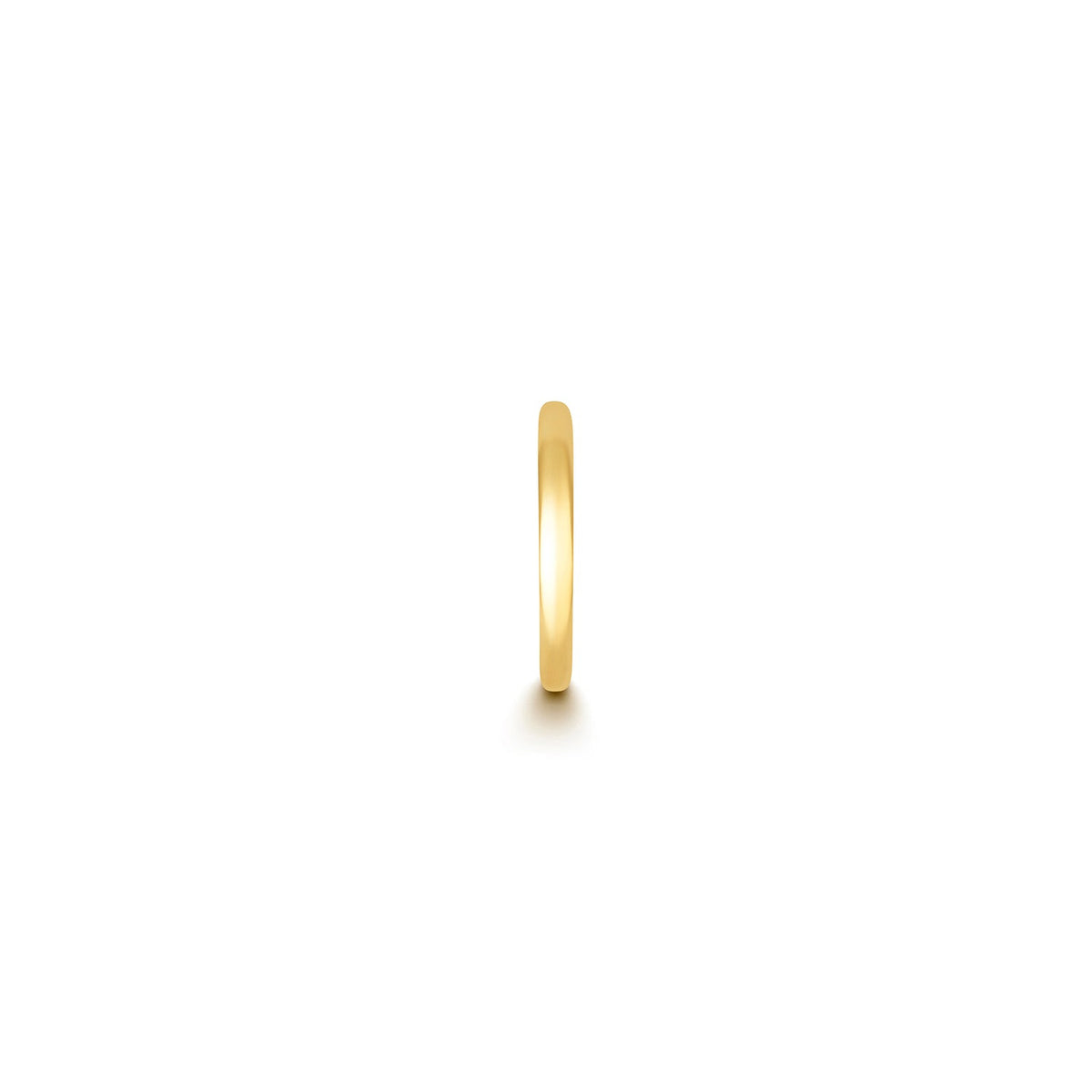 Solid 12mm yellow gold cartilage hoop clicker