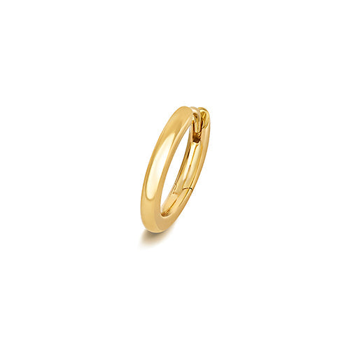 Yellow gold 10mm cartilage hoop earring