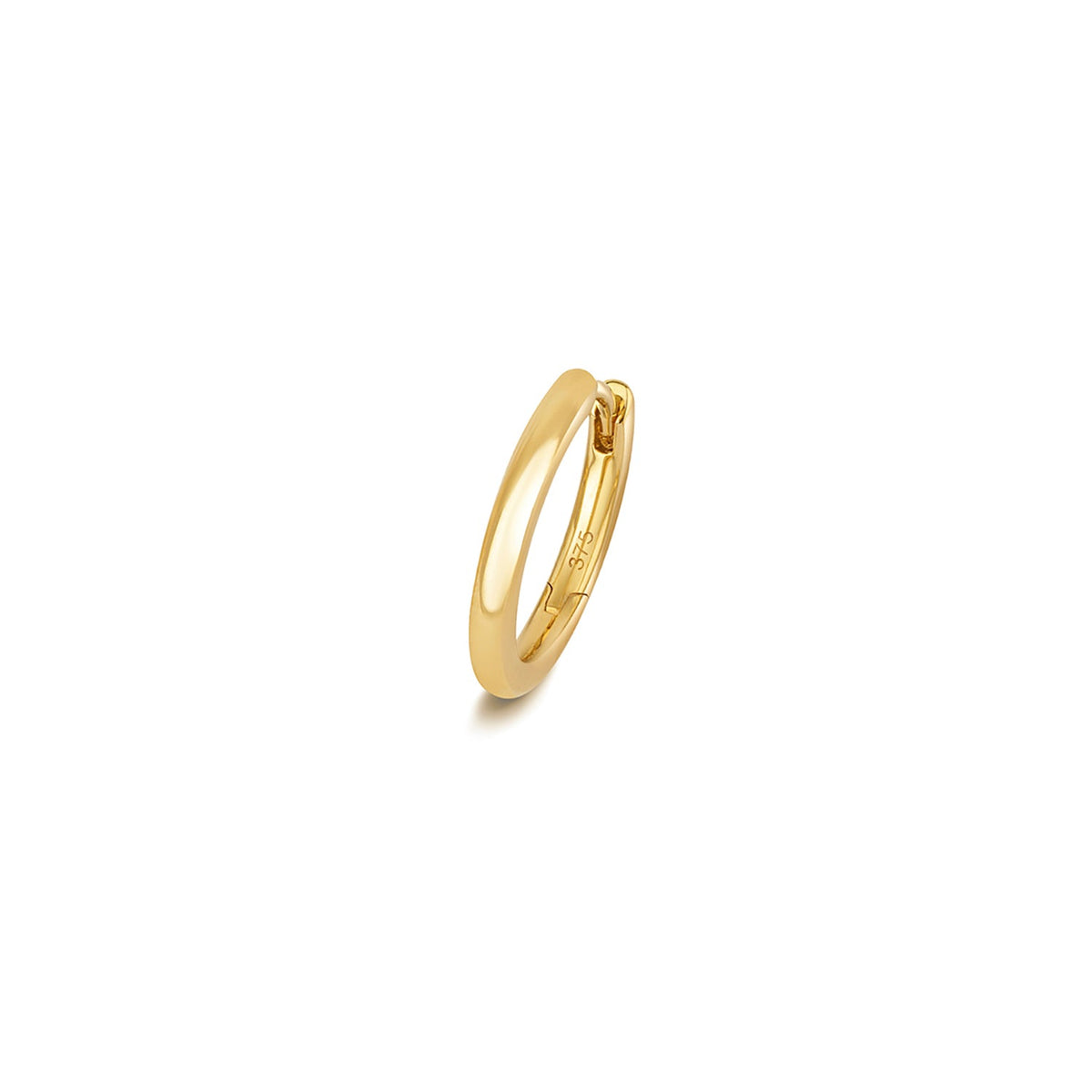 18ct yellow gold cartilage hoop 12mm round tube clicker