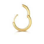 Gold cartilage hoop with secure clicker