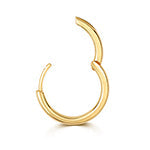 14mm yellow gold clicker hoop