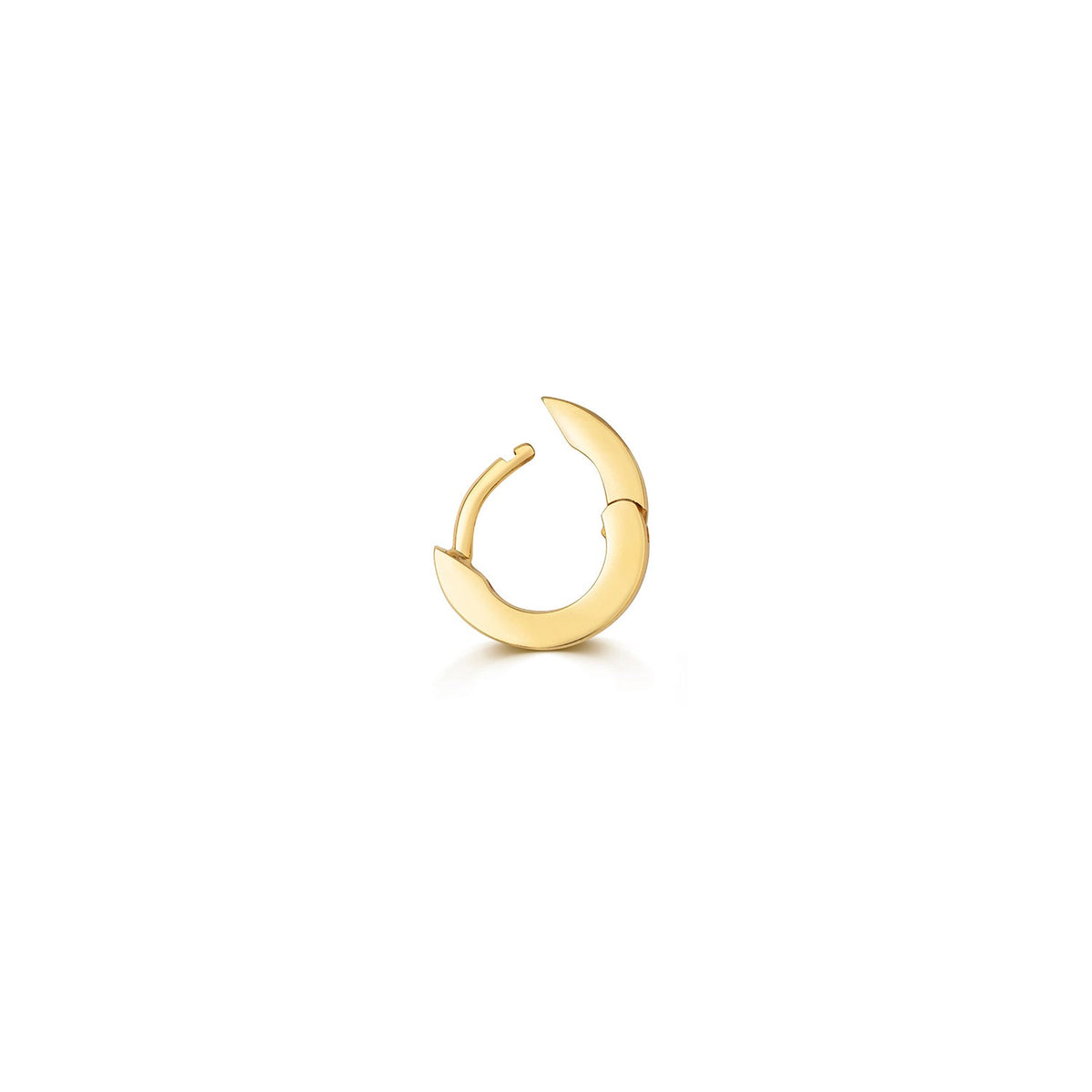 18ct yellow gold cartilage hoop clicker 6mm square tube