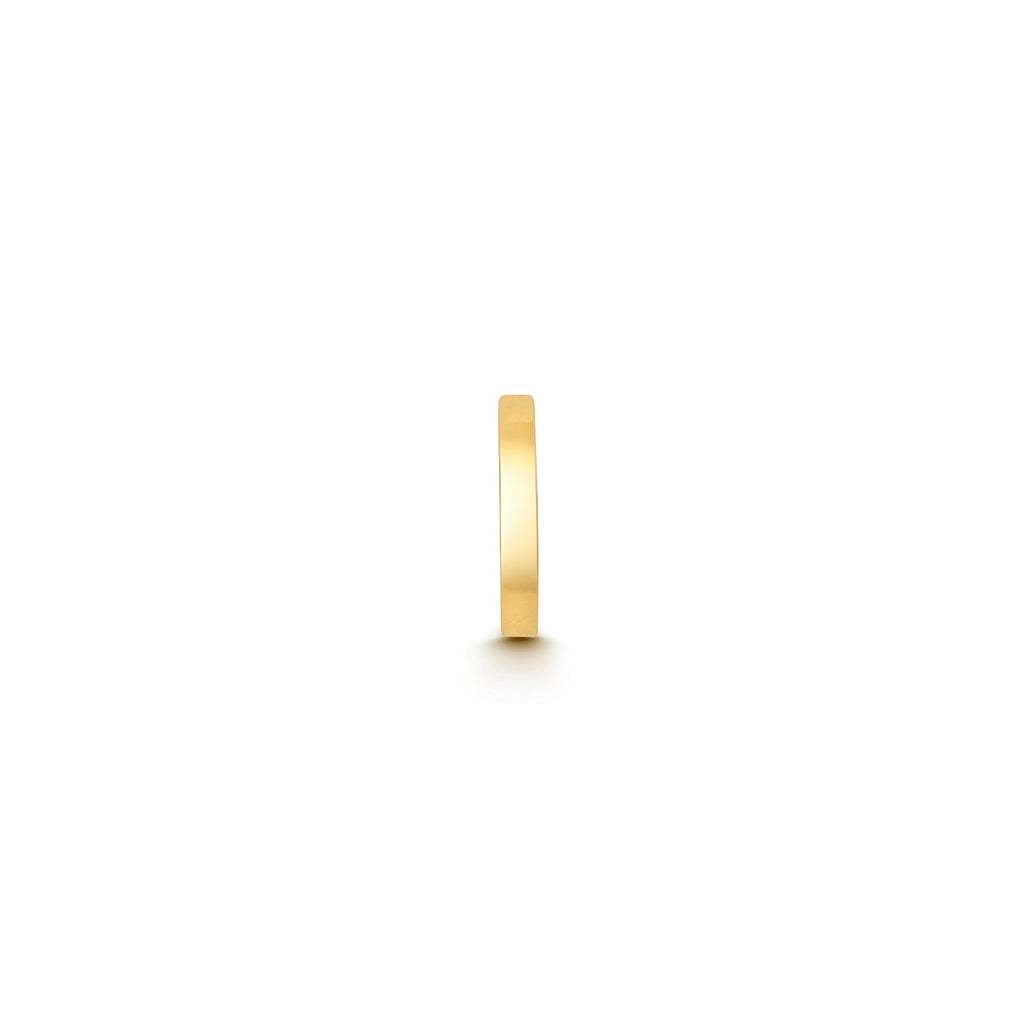 Gold square tube cartilage hoop clicker