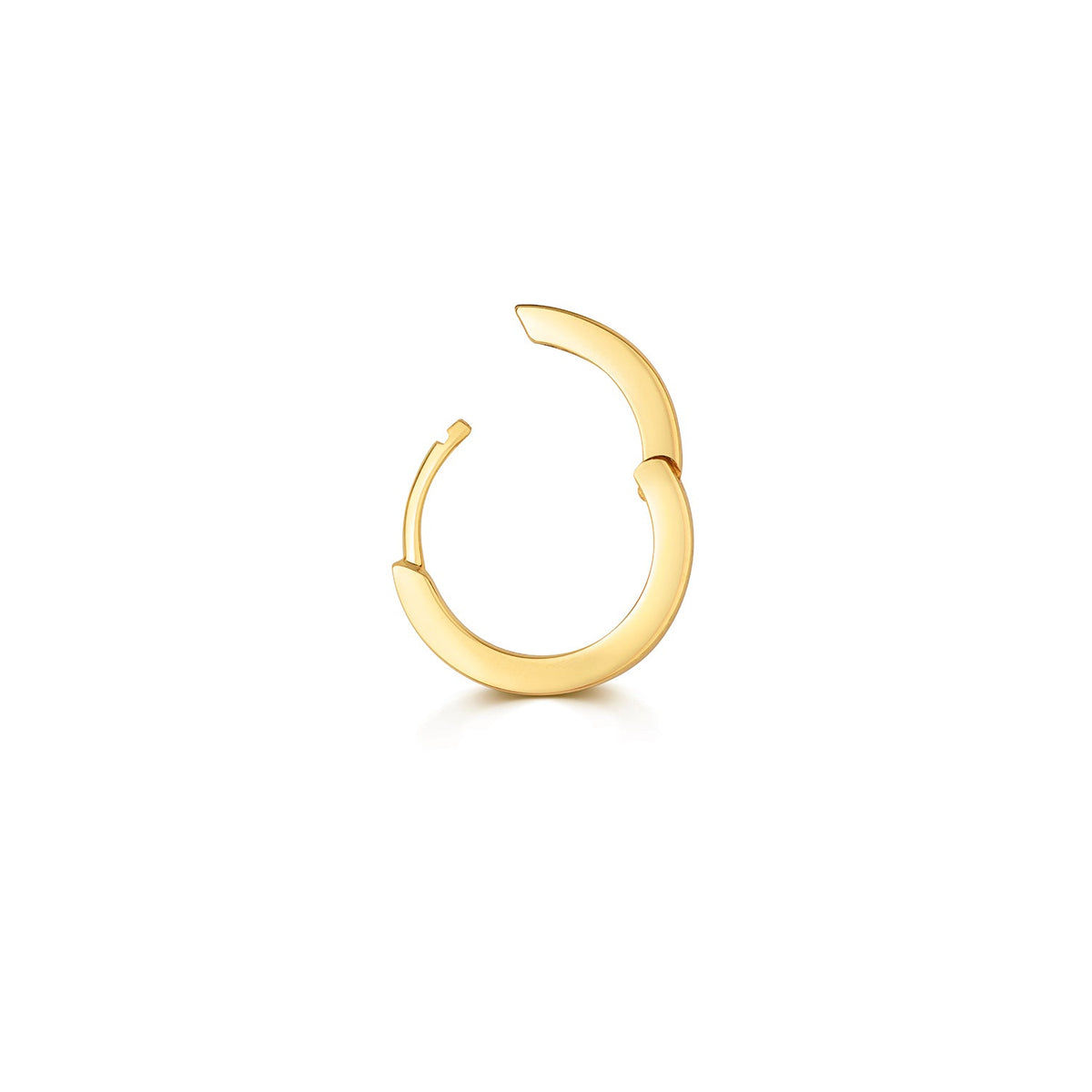 Yellow gold 10mm cartilage hoop square tube