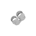 18CT WHITE GOLD 4MM SCROLLS